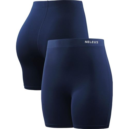  Neleus Womens 4 Running Short 3 Pack High Waist Yoga Shorts