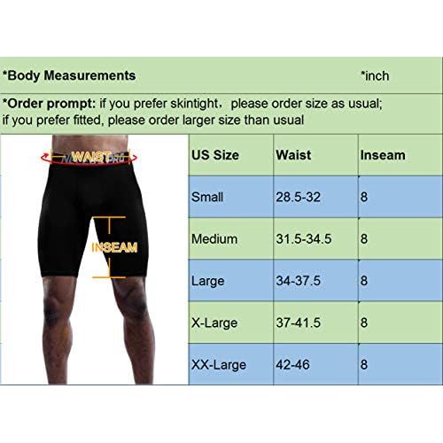  Neleus Mens 3 Pack Performance Compression Shorts
