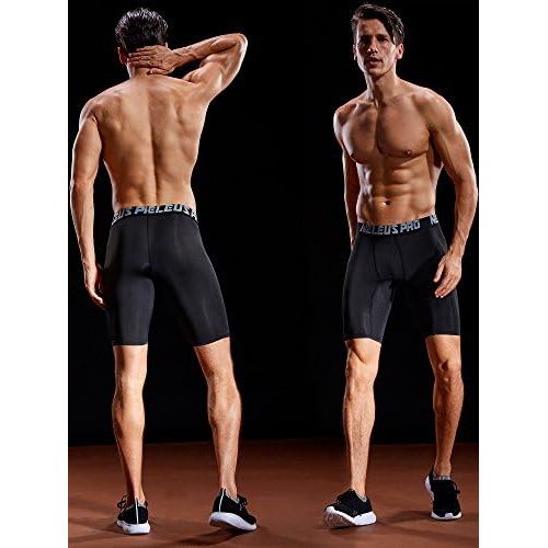  Neleus Mens 3 Pack Performance Compression Shorts