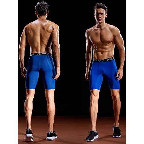  Neleus Mens 3 Pack Performance Compression Shorts