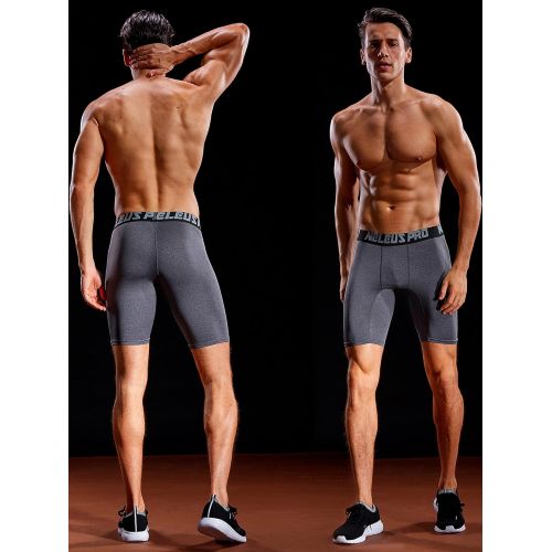  Neleus Mens 3 Pack Performance Compression Shorts