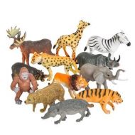 Neliblu Realistic Animal Toy Figures - 3 Realistic Animals for Zoo - Animal Play Sets - Fun Toys for Children, Birthday Party Favors, Classroom Educational Animal Figures (1 Dozen)