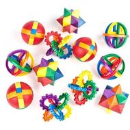 [아마존베스트]Neliblu Fun Puzzle Balls - Goody Bag Fillers - Party Favors, Party Toys, Goody Bag Favors, Carnival Prizes, Pinata Filler - Fidget Brain Teaser Puzzles (12 Pack) Clear Instructiona