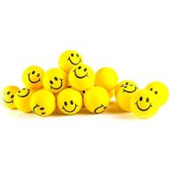 [아마존베스트]Neliblu Why Worry? Be Happy! Neon Yellow Smile Funny Face Stress Balls - Happy Smile Face Stress Balls Bulk Pack of 24 2 Stress Relief Smile Squeeze Balls - Christmas Stocking Stuf
