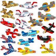 [아마존베스트]Neliblu Airplane Gliders for Kids Bulk Pack of 72 Individually Wrapped Flying Plane Toys  Lightweight Foam Air Planes W Various Designs; Fun Toys for Kids, Great Birthday Party Fa