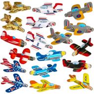 Neliblu Best Birthday Party Favors for Kids - 72 Pack of Airplane Gliders Bulk Party Pack Individually Wrapped Flying Paper Planes  Assorted Designs - for Rewards and Prizes, Pinata Fille