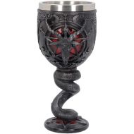 [아마존베스트]Nemesis Now Baphomet Head Sabbatic Goat & Pentagram Wine Goblet 16cm