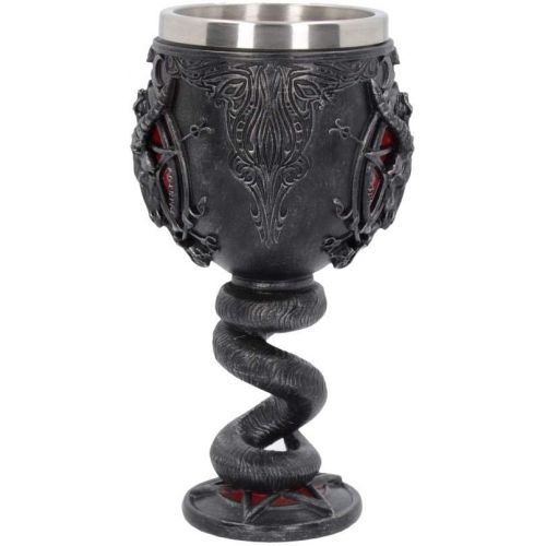  [아마존베스트]Nemesis Now Baphomet Head Sabbatic Goat & Pentagram Wine Goblet 16cm