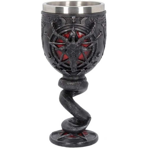  [아마존베스트]Nemesis Now Baphomet Head Sabbatic Goat & Pentagram Wine Goblet 16cm