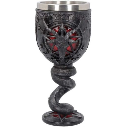  [아마존베스트]Nemesis Now Baphomet Head Sabbatic Goat & Pentagram Wine Goblet 16cm