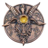 인센스스틱 Nemesis Now Baphomets Prayer Sabbatic Goat Incense Stick and Candle Holder, 12.6cm, Bronze