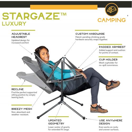  Nemo Equipment Stargaze Recliner Luxury Camping Chair, Graphite/Smoke