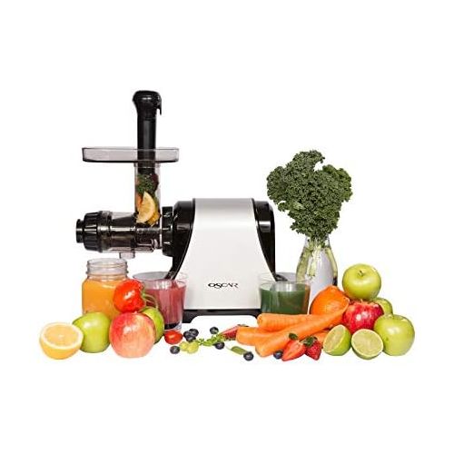  Neo DA 1200 Entsafter Slow Juicer - Horizontaler Entsafter fuer Sellerie, Weizengras, Fruechte, Gemuese - maximale Nahrstoffe, leiser Motor, Sorbet, Pasta & Dips herstellen - BPA-frei