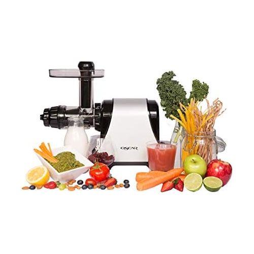  Neo DA 1200 Entsafter Slow Juicer - Horizontaler Entsafter fuer Sellerie, Weizengras, Fruechte, Gemuese - maximale Nahrstoffe, leiser Motor, Sorbet, Pasta & Dips herstellen - BPA-frei