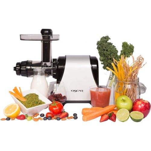  Neo DA 1200 Entsafter Slow Juicer - Horizontaler Entsafter fuer Sellerie, Weizengras, Fruechte, Gemuese - maximale Nahrstoffe, leiser Motor, Sorbet, Pasta & Dips herstellen - BPA-frei