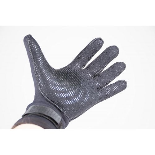  Neo-Sport Neo Sport 3MM & 5MM Premium Neoprene Five Finger Wetsuit Gloves with gator elastic wrist band. Use for all watersports, diving, boating, cleaning gutters, pond and aquarium mainten