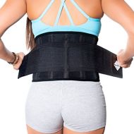 NeoHealth Lower Back Brace | Lumbar Support | Wrap for Recovery, Workout, Herniated Disc Pain Relief | Waist Trimmer Weight Loss Ab Belt | Exercise Adjustable | Breathable | Women