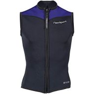 NeoSport Men’s Women’s Unisex Wetsuit Zipper Vest - 2.5mm Premium - 4-Way Stretch Neoprene - 50+ UV SHIELD