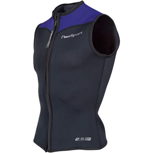  NeoSport Men’s Women’s Unisex Wetsuit Zipper Vest - 2.5mm Premium - 4-Way Stretch Neoprene - 50+ UV SHIELD