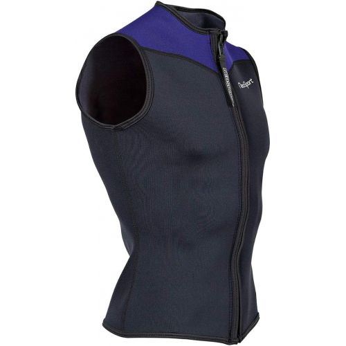  NeoSport Men’s Women’s Unisex Wetsuit Zipper Vest - 2.5mm Premium - 4-Way Stretch Neoprene - 50+ UV SHIELD