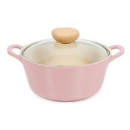 Neoflam Retro 3QT Ceramic Nonstick Stockpot w/ Glass Lid, Pink: Kitchen & Dining