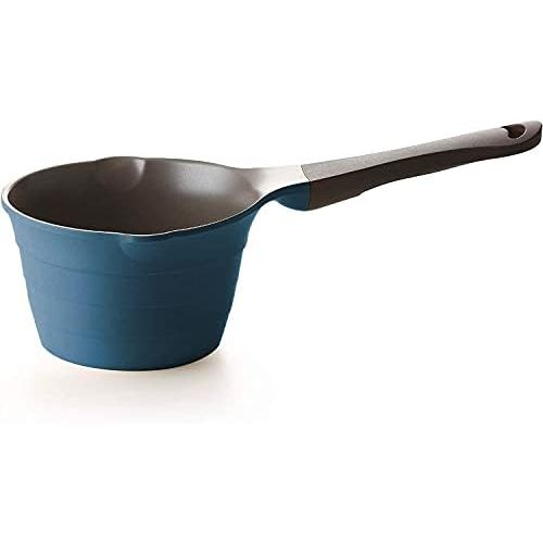  Neoflam 1qt Saucepan Butter Warmer Milk BoilingMelting Pot, Ecolon Healthy Ceramic Nonstick Coating PFOA-free, 2 Pour Spouts, Lightweight, Dishwasher Safe, Blue, 1 Quart