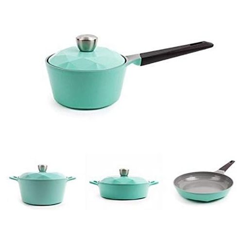  Neoflam Carat 7 Piece Ceramic Nonstick Cookware Set in Green