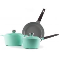 Neoflam Carat 5-Piece Ceramic Nonstick Cookware Set, Fresh Green