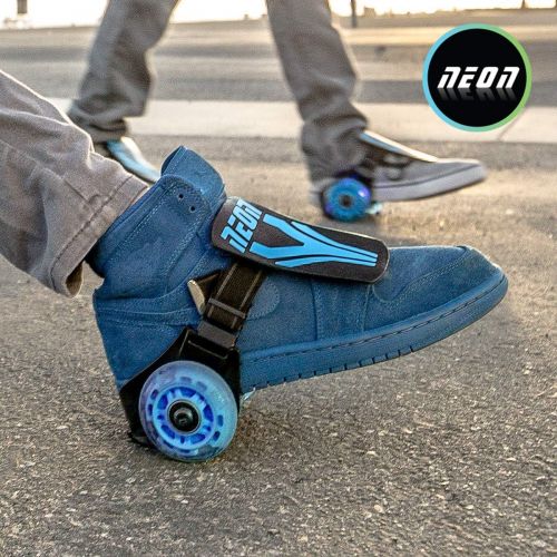  Neon Street Rollers | Flashing Heel Wheels Clip on Skates for Kids Age 5+ Years Old (Blue dark)