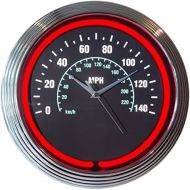 Neonetics Speedometer Neon Wall Clock, 15-Inch
