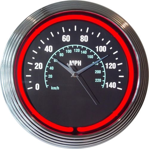  Neonetics Speedometer Neon Wall Clock, 15-Inch