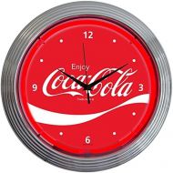 Neonetics Drinks Coca Cola Wave Neon Wall Clock, 15-Inch