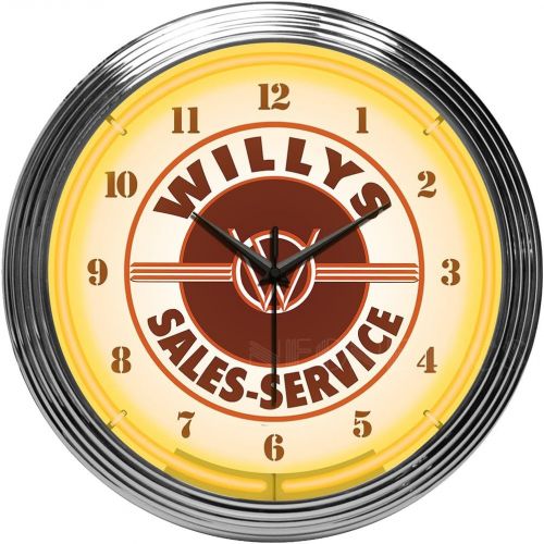  Neonetics Willys Sales Service Jeep Neon Clock