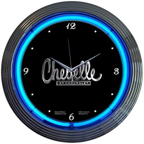  Neonetics Cars and Motorcycles Chevelle Neon Wall Clock, 15-Inch