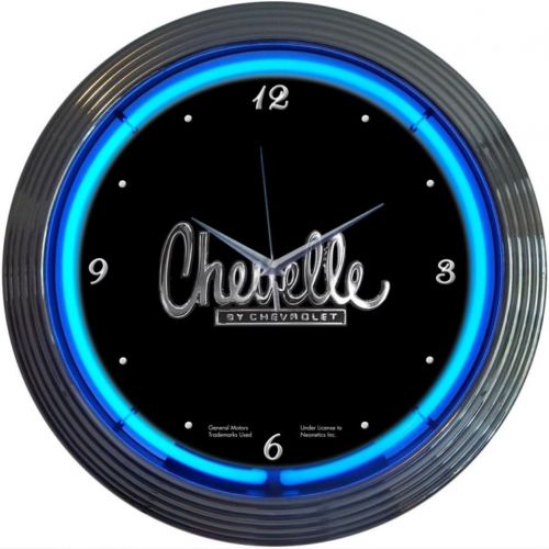  Neonetics Cars and Motorcycles Chevelle Neon Wall Clock, 15-Inch