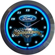 Neonetics Powered by Ford Neon Wall Clock, 15-Inch