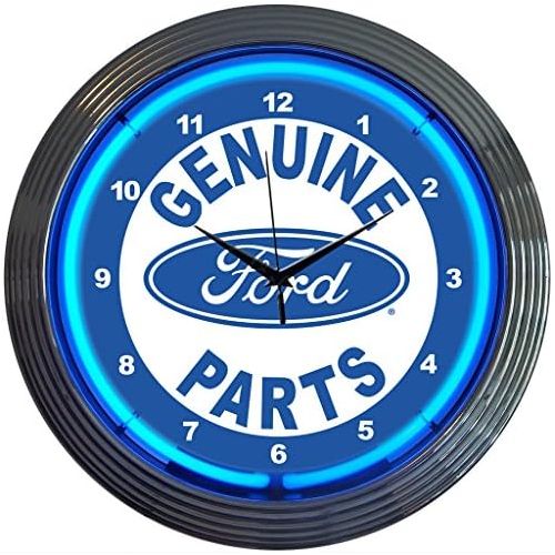  Neonetics Ford Genuine Parts Neon Wall Clock, 15-Inch