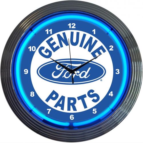  Neonetics Ford Genuine Parts Neon Wall Clock, 15-Inch