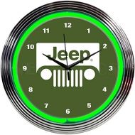 Neonetics 8JEEPG Jeep Green Neon Clock