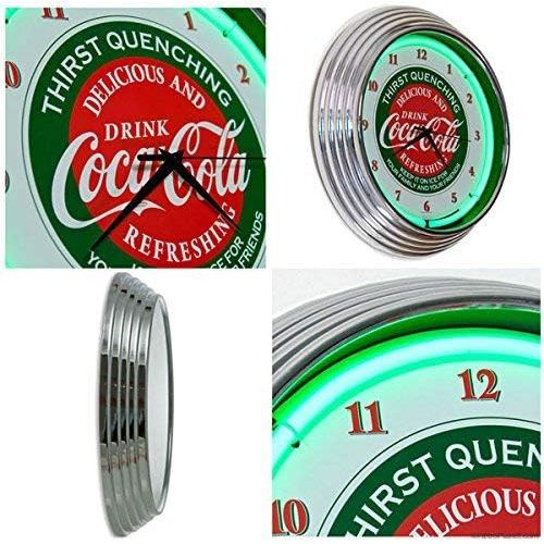  Neonetics Drinks Coca Cola Evergreen Neon Wall Clock, 15-Inch