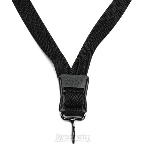  Neotech Soft Sax Strap - Regular with Metal Hook - Black