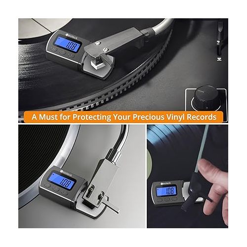  Neoteck Digital Turntable Stylus Force Scale Gauge 0.01g/5.00g Blue LCD Backlight for Tonearm Phono Cartridge