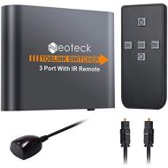 [아마존베스트]Neoteck 3 Port Toslink Switch Digital Optical Audio Switcher with IR Remote Control Supported Dolby-AC3 DTS LPCM2.0 for PS3 PS4 Xbox Blu-Ray Player PC to AV Amplifier Speaker