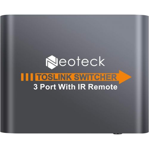  [아마존베스트]Neoteck 3 Port Toslink Switch Digital Optical Audio Switcher with IR Remote Control Supported Dolby-AC3 DTS LPCM2.0 for PS3 PS4 Xbox Blu-Ray Player PC to AV Amplifier Speaker