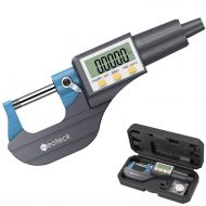 [아마존베스트]Neoteck 0-1 Digital Micrometer, Resolution 0.00005/0.001mm, Inch/Millimeter LCD Digital Professional Thickness Measuring Tools, Protective Case (with Extra Battery)