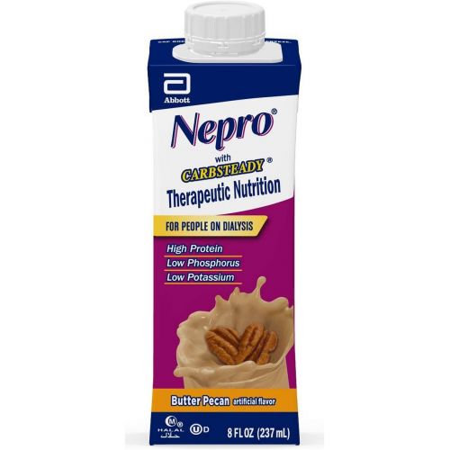  Nepro Therapeutic Nutrition Shake with 19 grams of protein, Nutrition for people on Dialysis, Vanilla, 8 fl ounces, (Pack of 16)