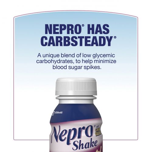  Nepro Therapeutic Nutrition Shake with 19 grams of protein, Nutrition for people on Dialysis, Vanilla, 8 fl ounces, (Pack of 16)