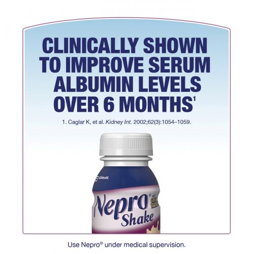  Nepro Therapeutic Nutrition Shake with 19 grams of protein, Nutrition for people on Dialysis, Vanilla, 8 fl ounces, (Pack of 16)