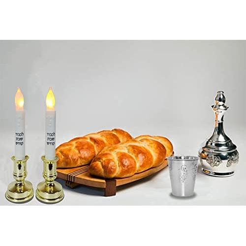  [아마존베스트]Ner Mitzvah Kiddush Cup and Tray - Premium Quality Stainless Steel Wine Cup - For Shabbat and Havdalah - Judaica Shabbos and Holiday Gift