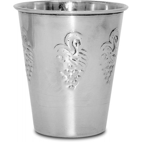  [아마존베스트]Ner Mitzvah Kiddush Cup and Tray - Premium Quality Stainless Steel Wine Cup - For Shabbat and Havdalah - Judaica Shabbos and Holiday Gift